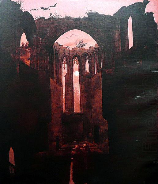Ruine Oybin bei Mondschein, Caspar David Friedrich
